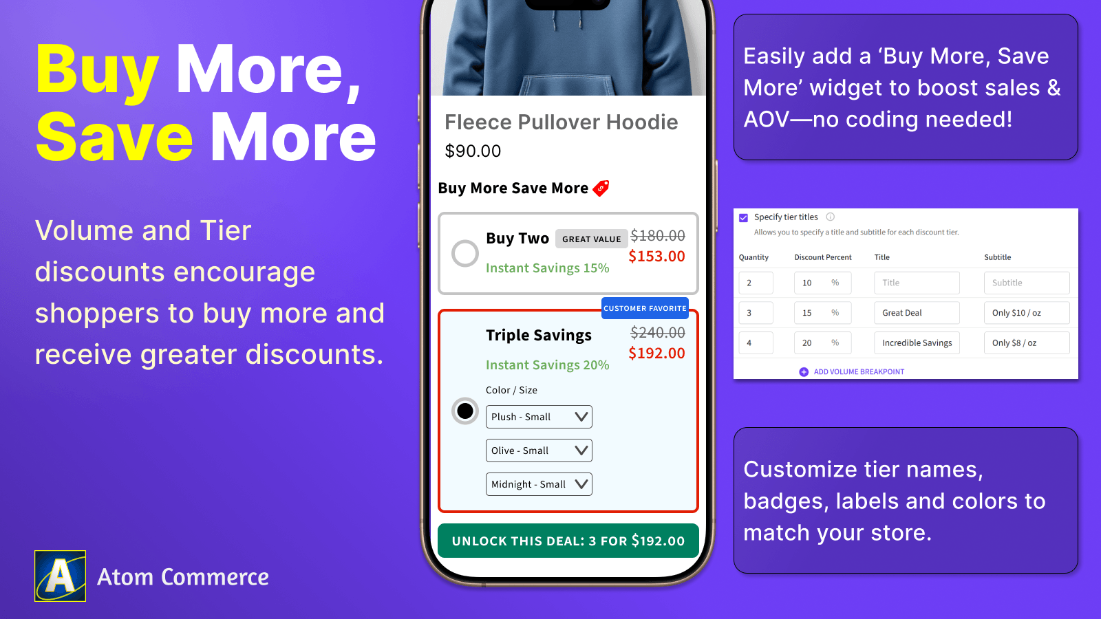 Volume discounts building UI