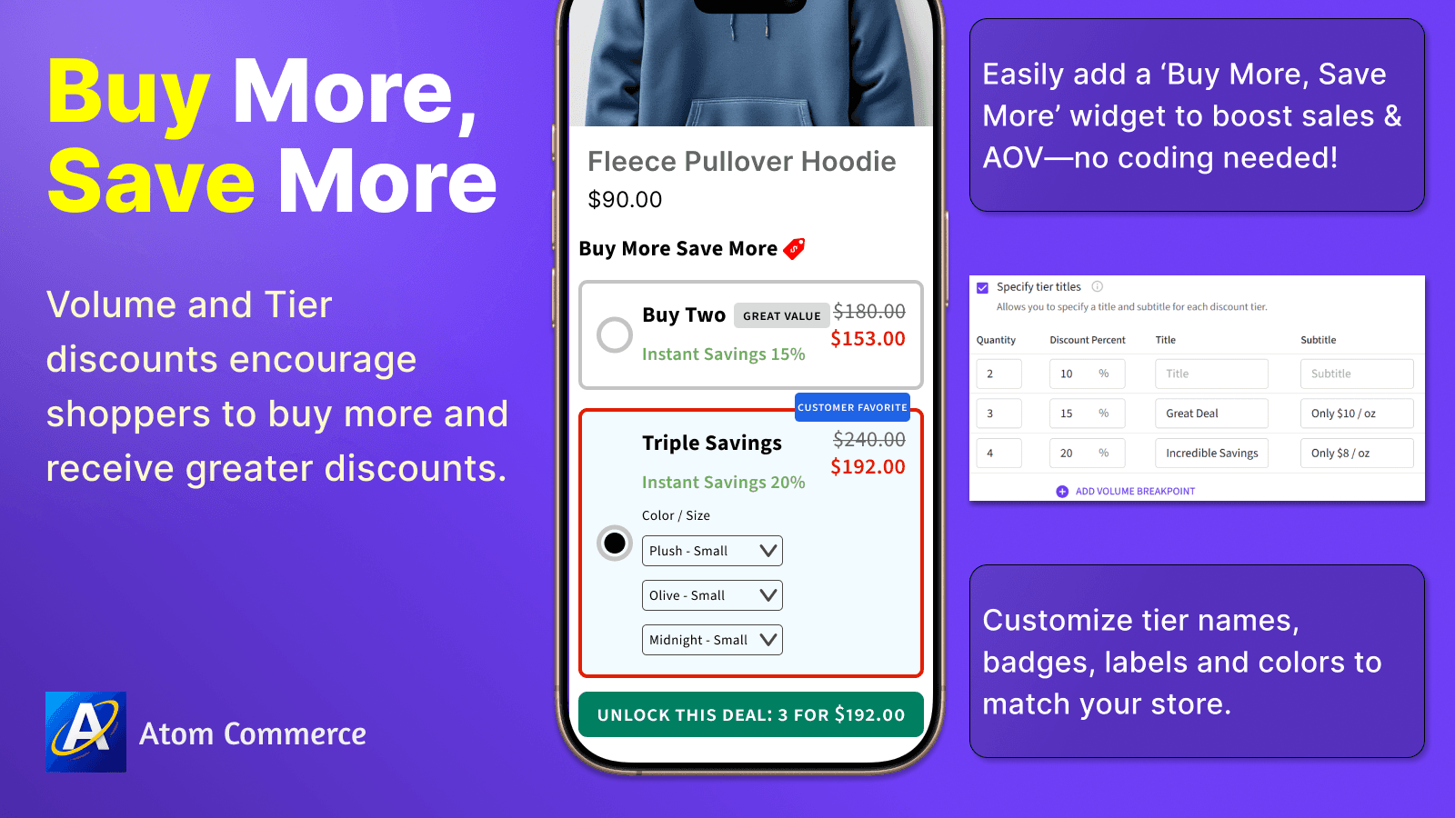 Image for Effortless Bulk Discounts: Unlock More Value from Shopify with Atom Commerce