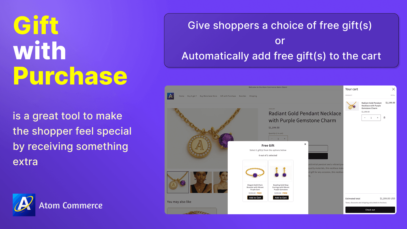 Image for Boost Customer Value with Gift with Purchase Promotions using Atom Commerce for Shopify
